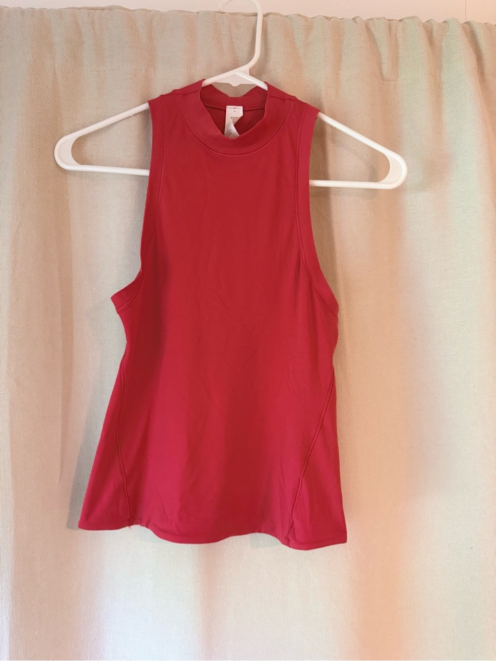 lululemon athletica Red Sleeveless Mock Neck Tank
